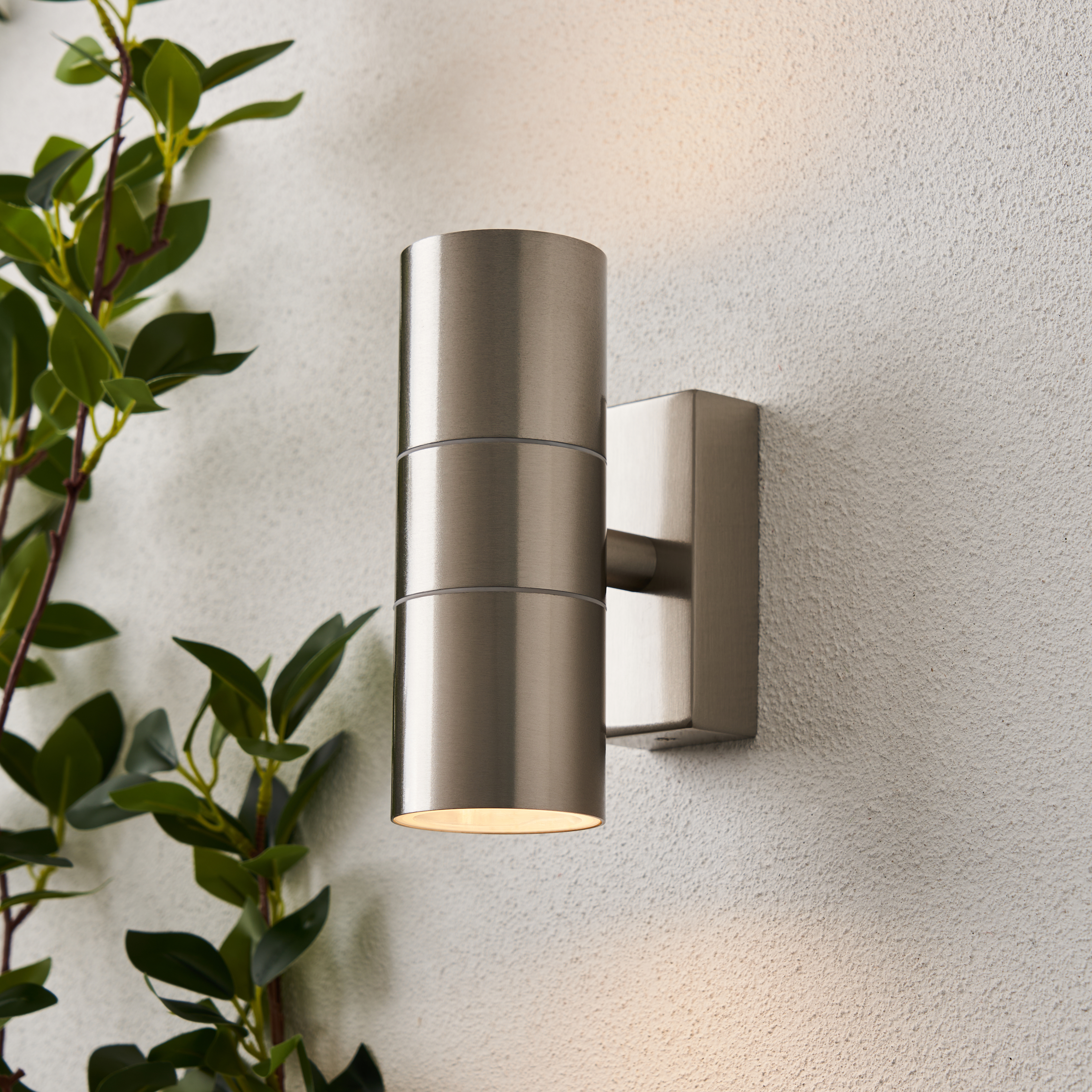 Leto 2 Light Up and Down Outdoor Wall Light Stainless Steel